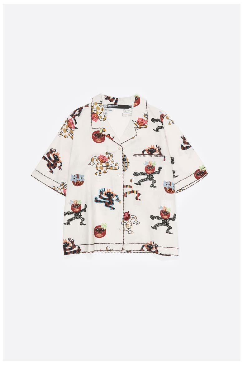 Samba Straight Shirt With Decorative Stitching, Alternate, color, SAMBA