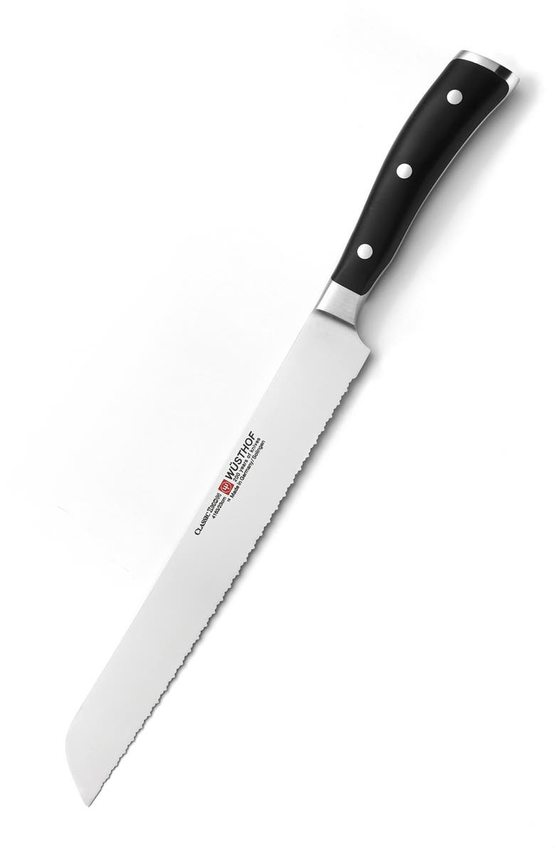 Wüsthof Classic Ikon Double Serrated Stainless Steel Bread Knife, Main, color, 