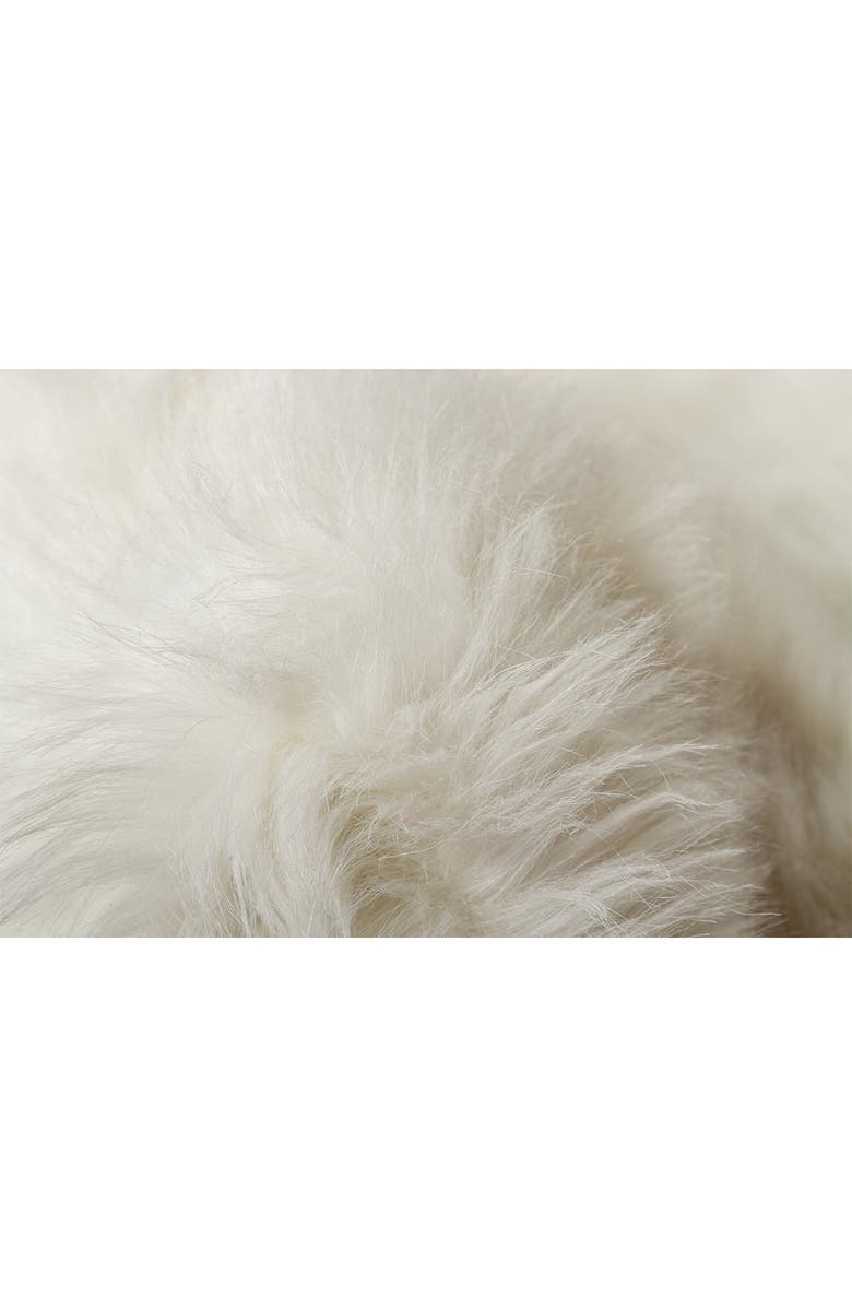 LUXE Arlington Circular 6 Faux Fur Rug - Off White, Alternate, color, 