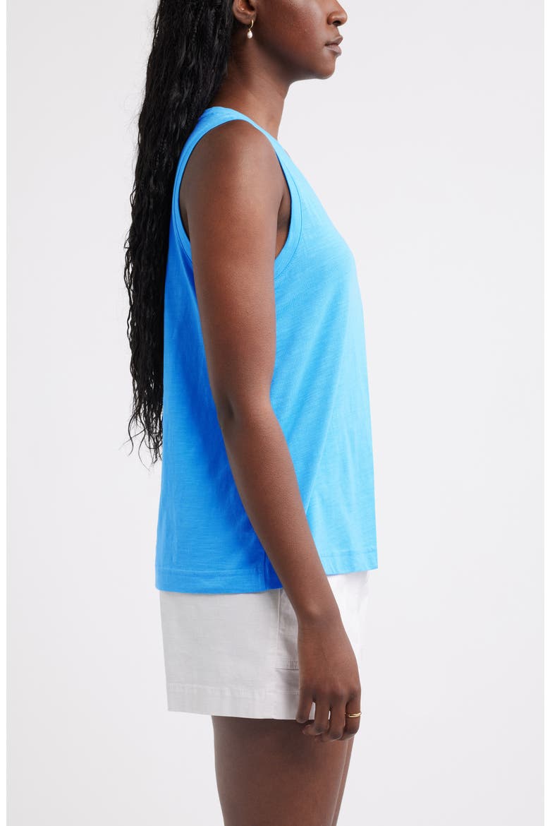 Cotton Blend Slub Swing Tank, Alternate, color, BLUE MAYA