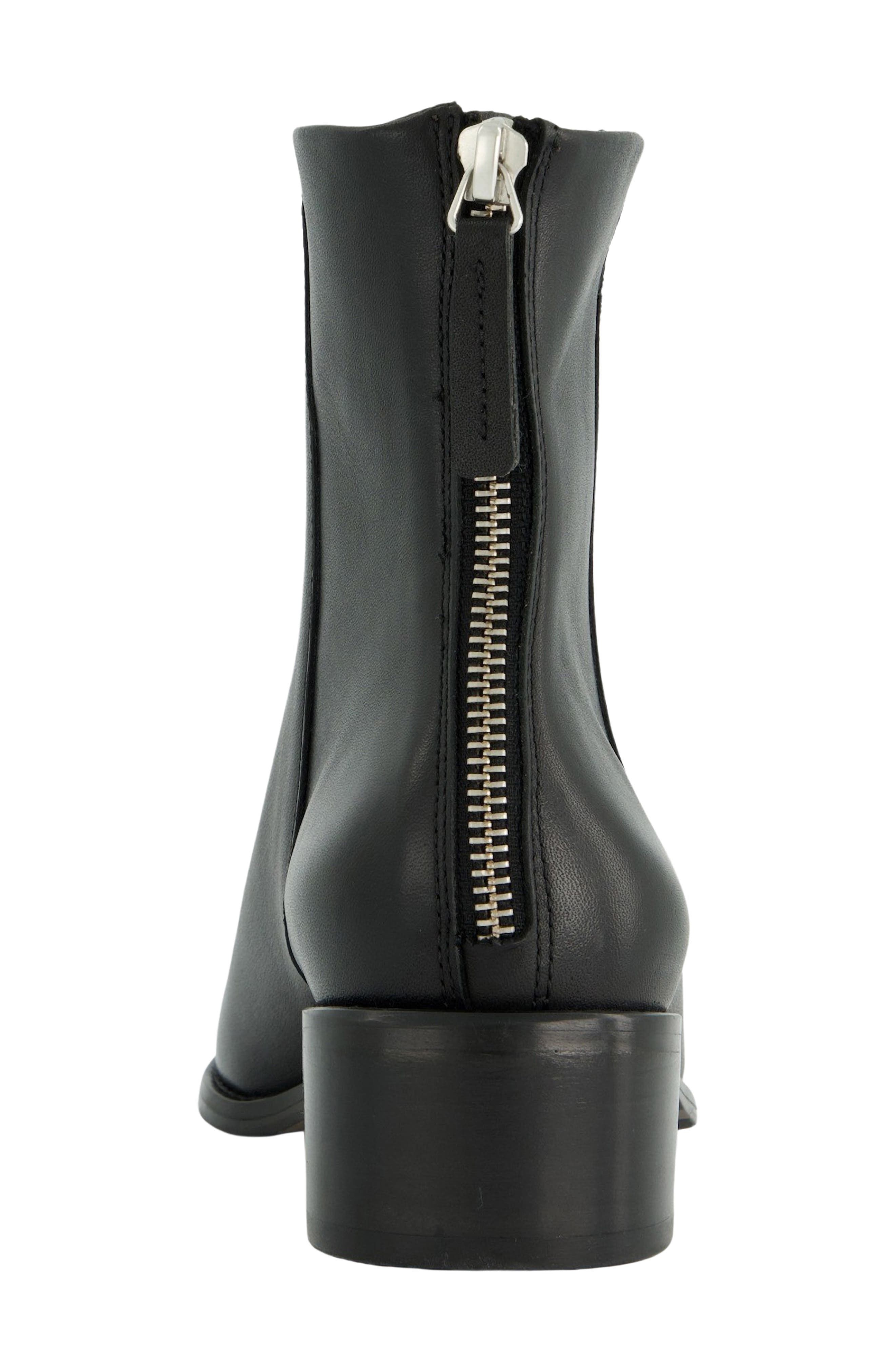 Fiona Leather Bootie, Alternate, color, BLACK LEATHER