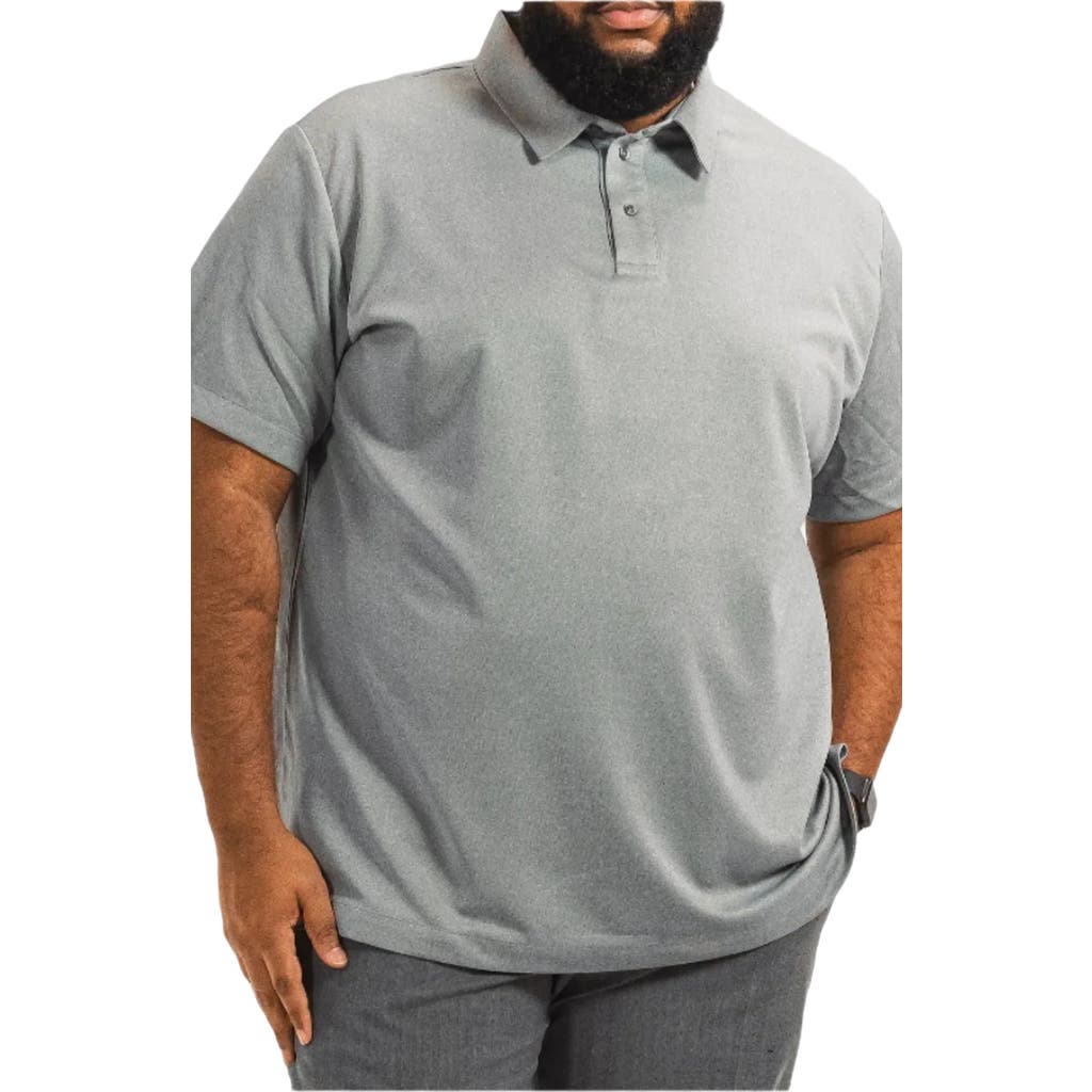 Regent Row Men's Big and Tall Casual Commuter Tech Polo in Heather Grey  product