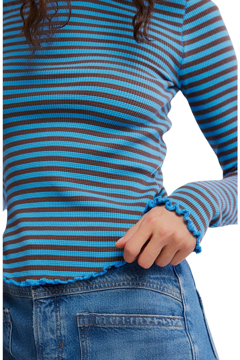 We The Free Easy Does It Striped T-Shirt, Alternate, color, BLUE COMBO