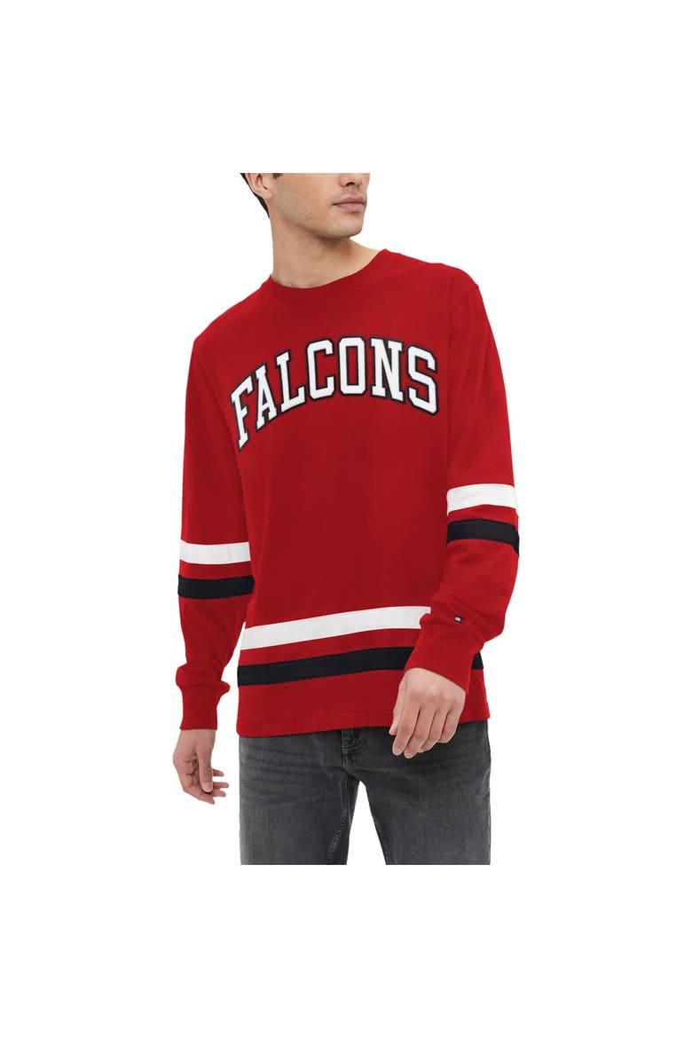 Men's Tommy Hilfiger Red/Black Atlanta Falcons Nolan Long Sleeve T-Shirt, Alternate, color, Red