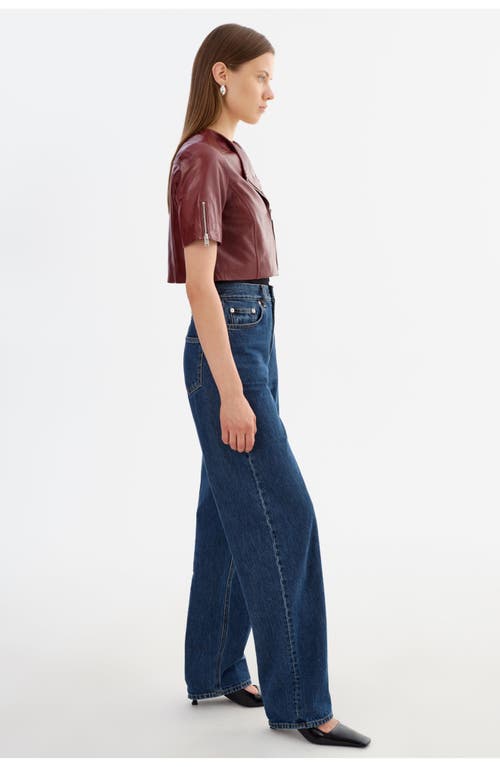 Lamarque Kirsi | Cropped Biker Jacket In Brown