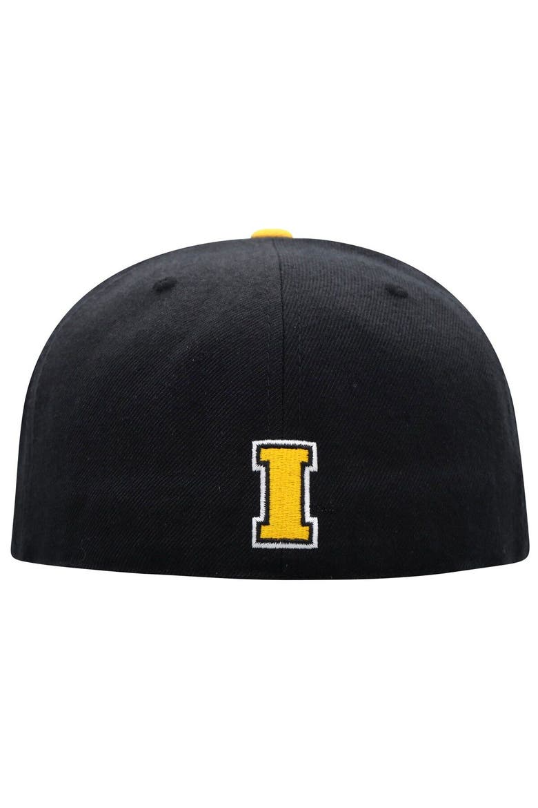 Men's Top of the World Black/Gold Iowa Hawkeyes Team Color Two-Tone Fitted Hat, Alternate, color, Black
