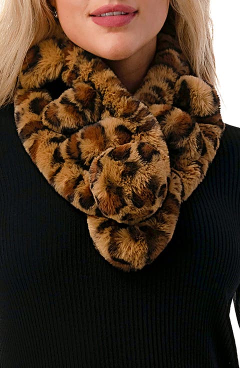 Faux Fur Pom Collar Scarf