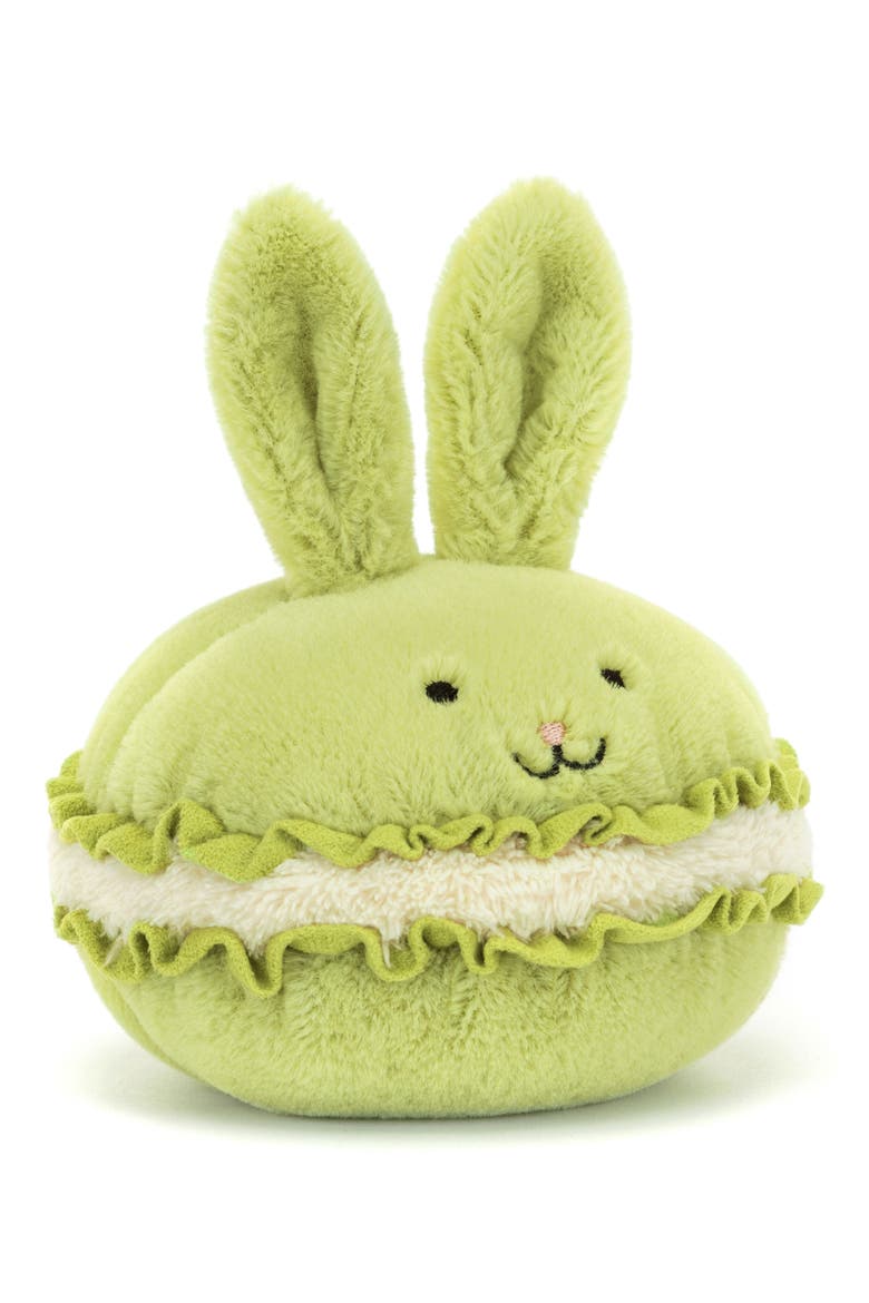 Dainty Dessert Bunny Macaron Stuffed Animal, Main, color, GREEN