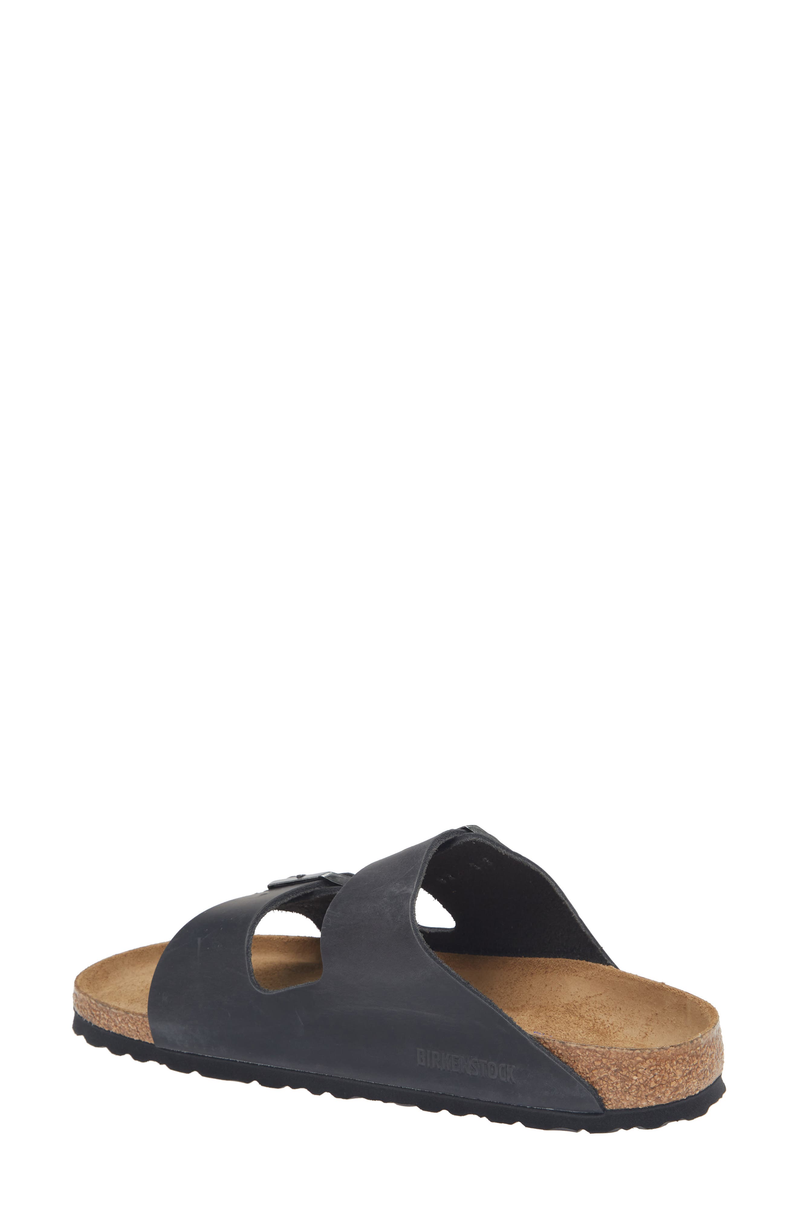 Arizona Soft Footbed Slide Sandal, Alternate, color, BLACK/ SILVER