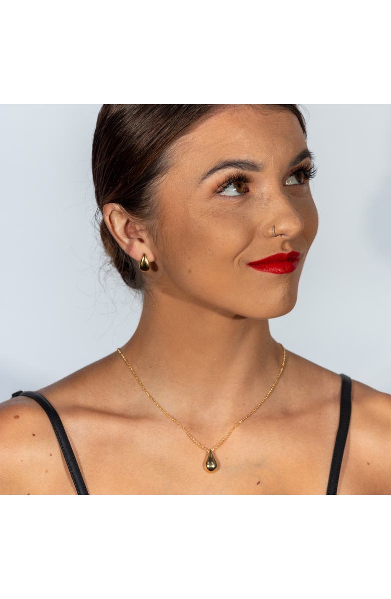 Lucy Quartermaine Large Tear Drop Studs, Alternate, color, Gold Vermeil