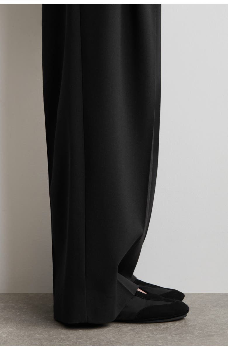 COS Suede-nylon Mary-jane Trainers, Alternate, color, Black