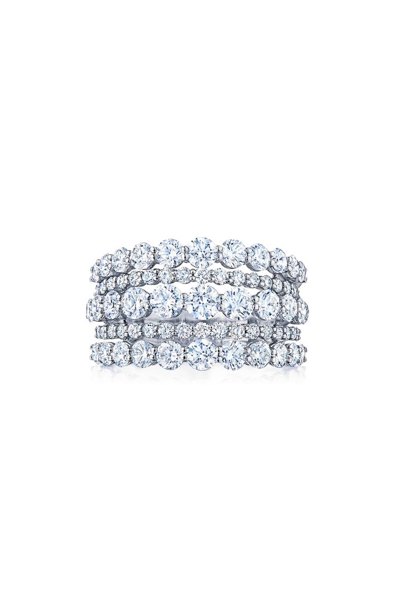Kwiat Eclipse Multi Row Diamond Ring, Main, color, White Gold