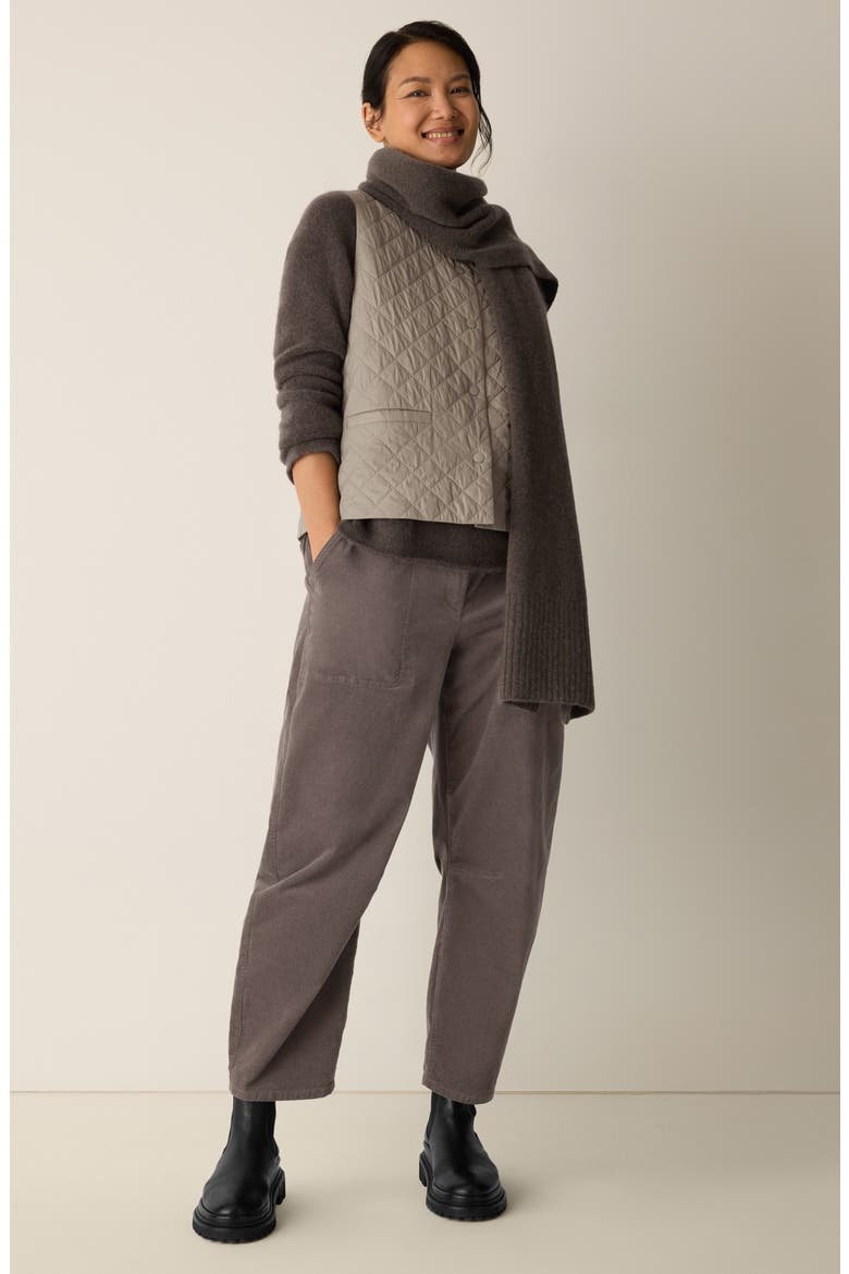V-Neck Quilted Vest, Alternate, color, REED