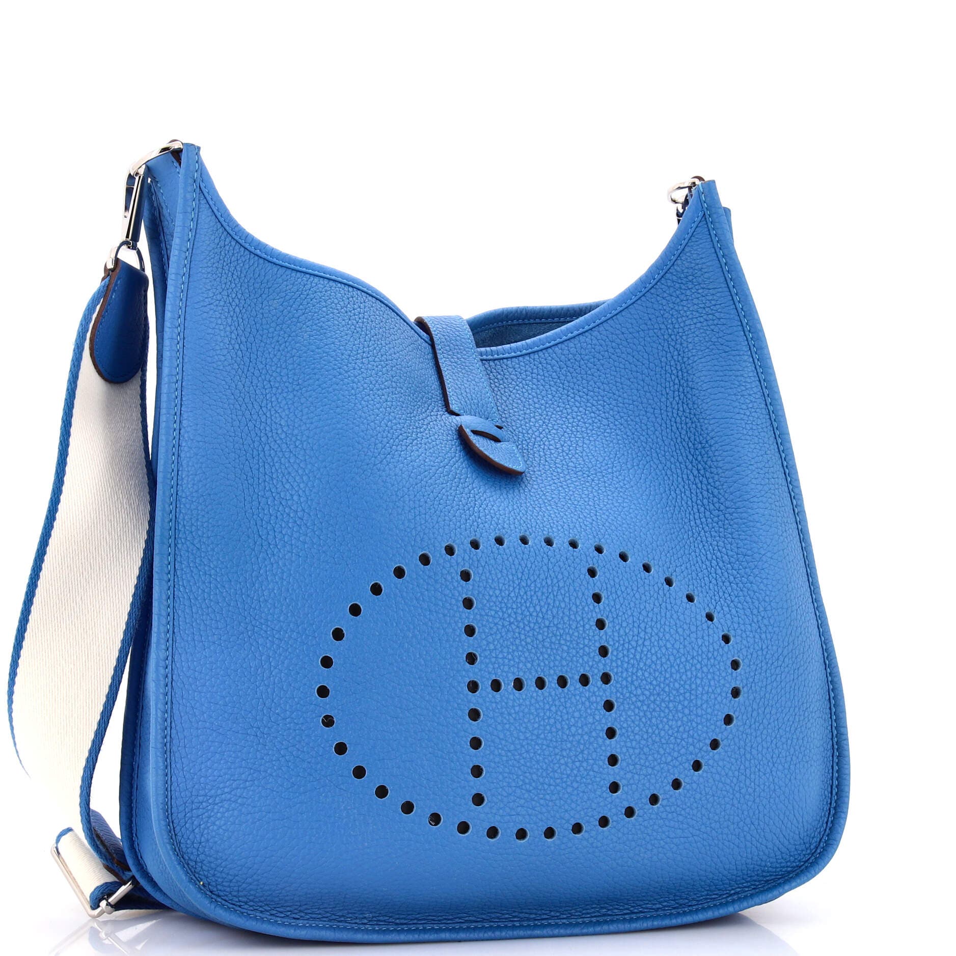 Pre-Owned Hermes Evelyne Bag Gen III Clemence GM, Alternate, color, Mykonos