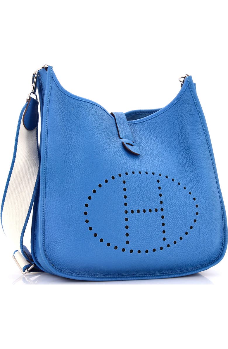 Pre-Owned Hermes Evelyne Bag Gen III Clemence GM, Alternate, color, Mykonos