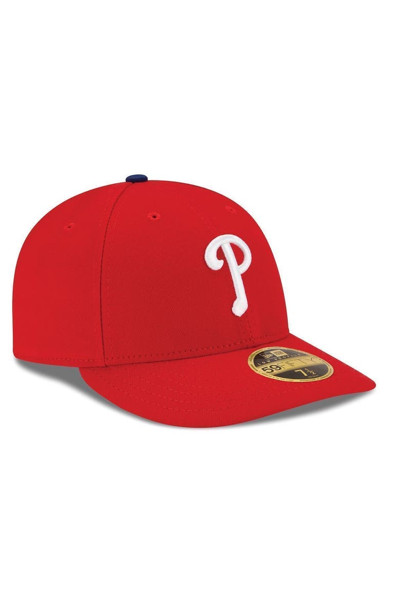 Men's New Era Red Philadelphia Phillies Authentic Collection On Field Low Profile Game 59FIFTY Fitted Hat, Alternate, color, RED