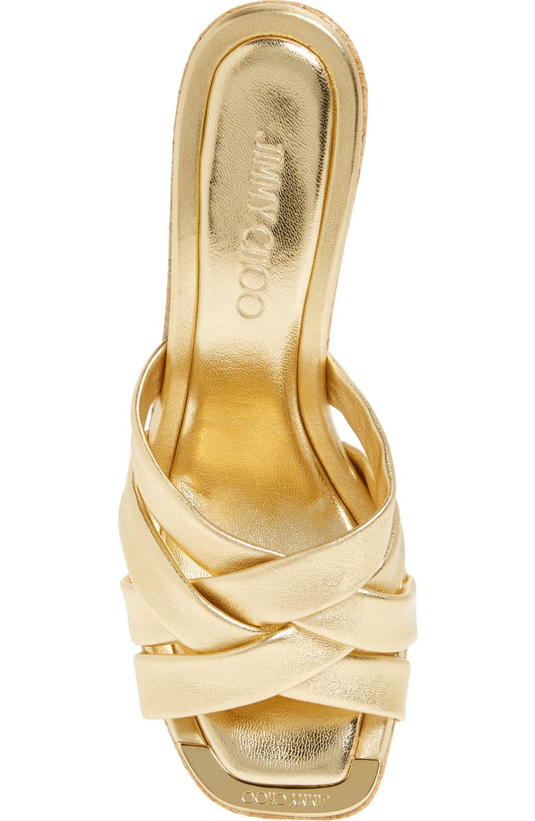Jimmy Choo Maribou Wedge Slide Sandal, Alternate, color,