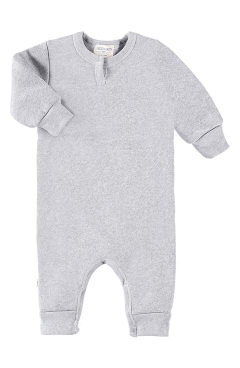 Henley Sweatshirt Fleece Romper (Baby)
