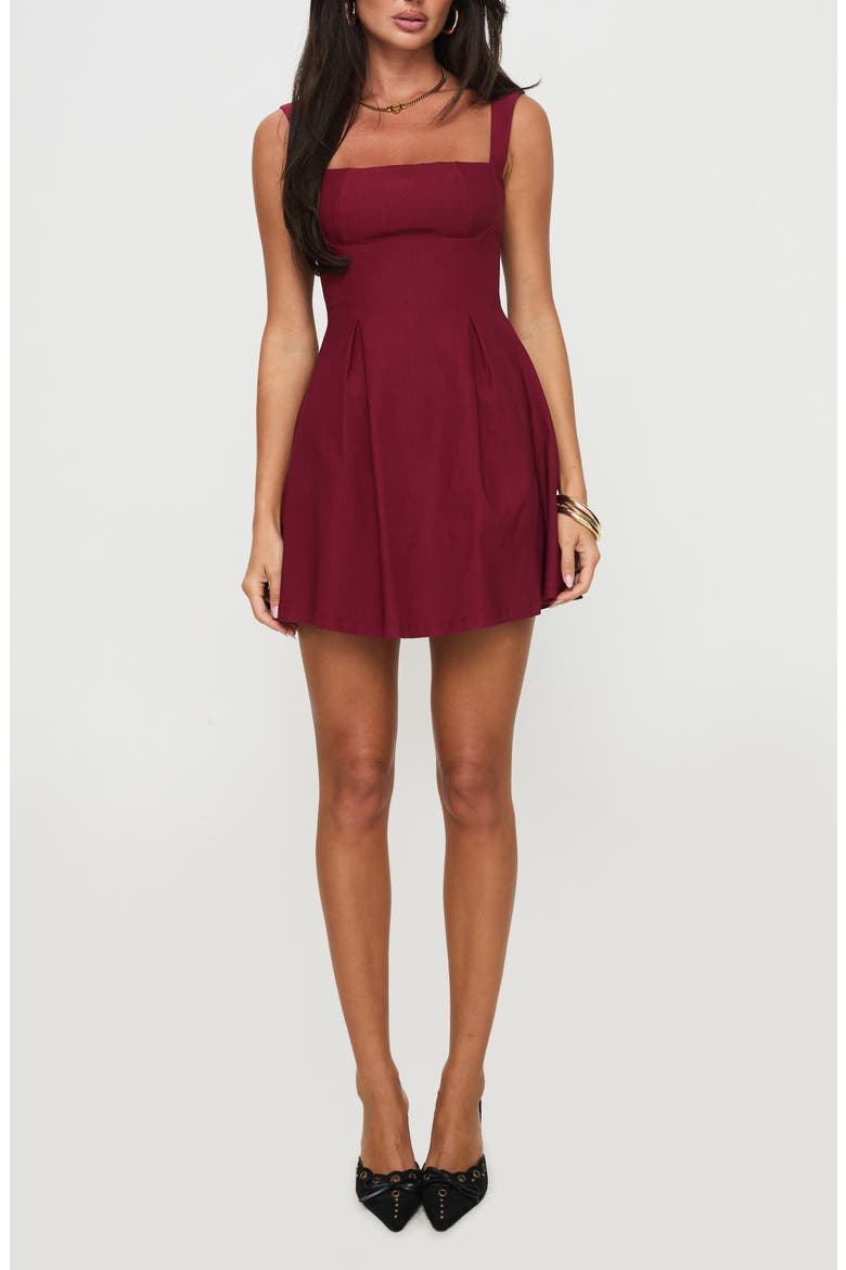 Xanthus Tie Back Minidress, Main, color, RED