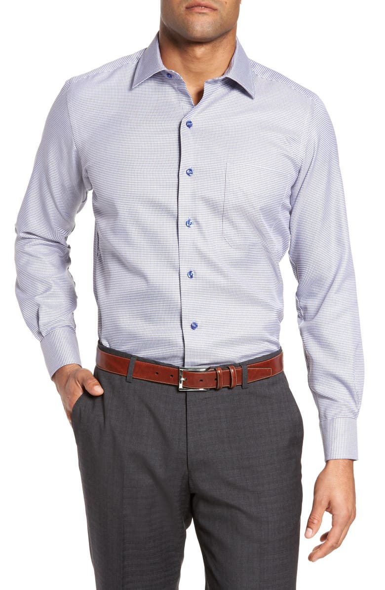 David Donahue Print Sport Shirt, Main, color, 