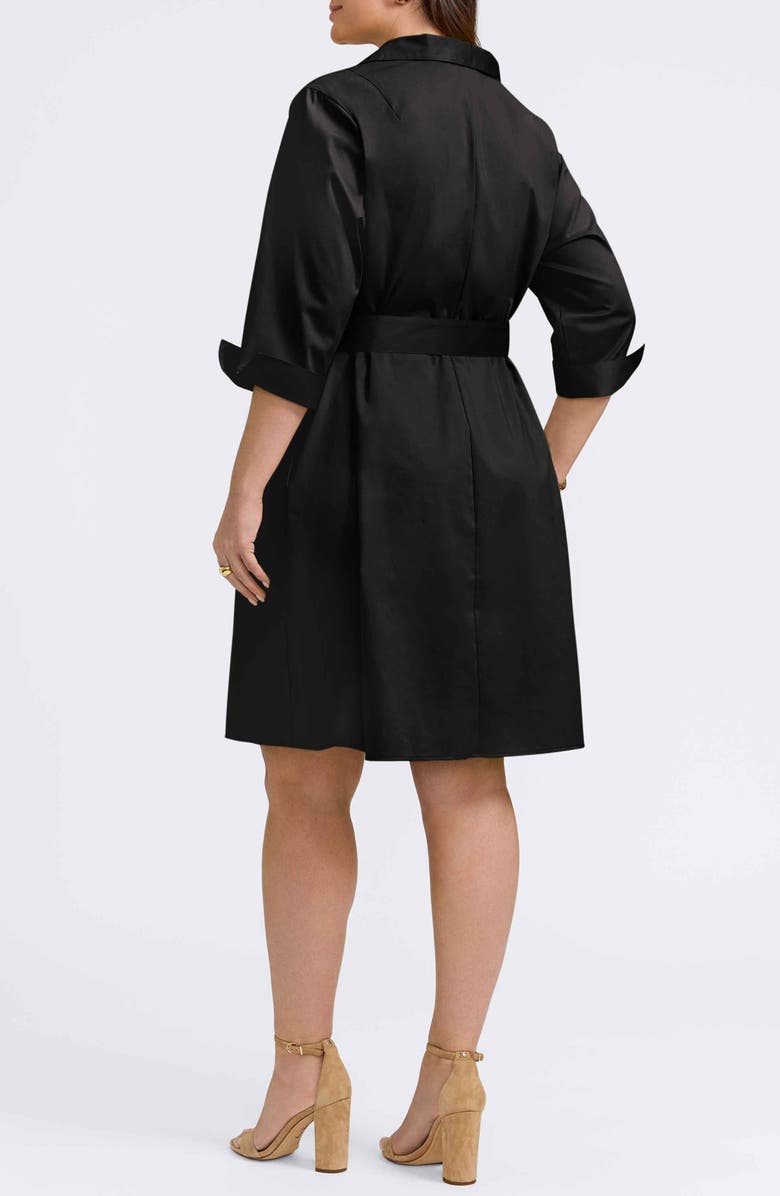Foxcroft Agnes Belted Shirtdress, Alternate, color, 