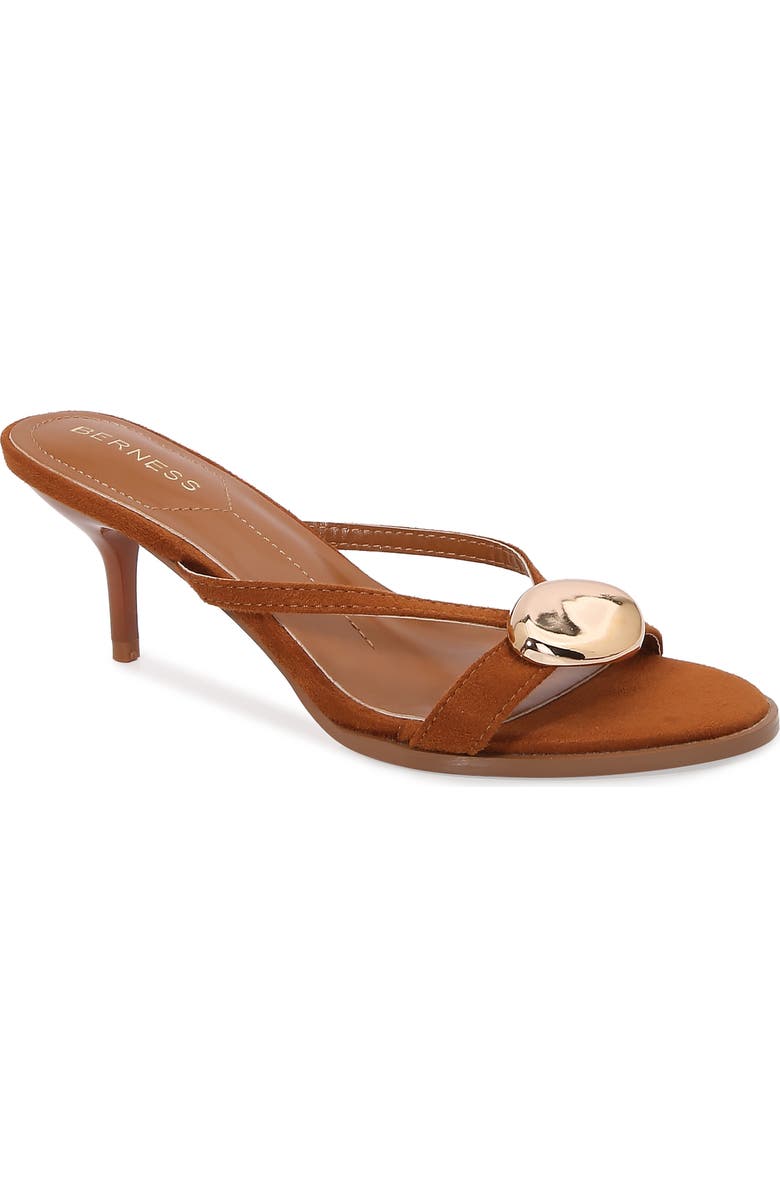 BERNESS Royalty Kitten Heel Sandal, Main, color, Camel