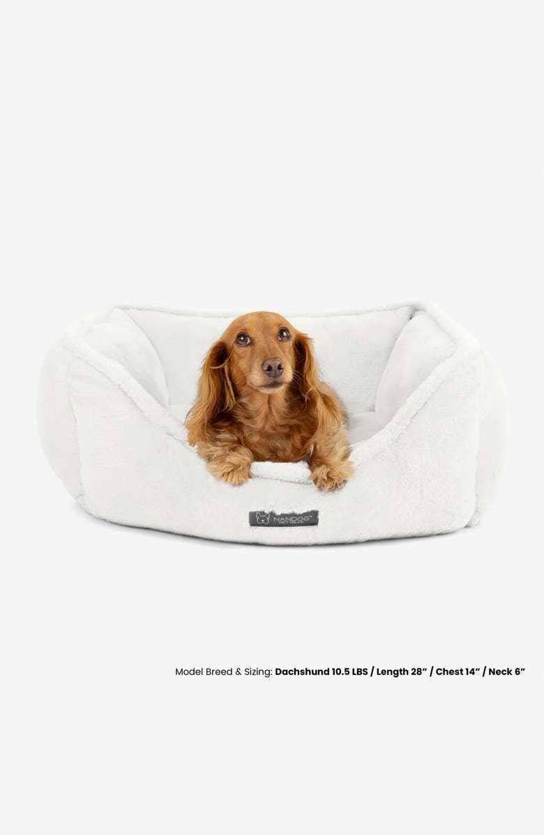 Nandog Pet Gear Super Cloud Dog  Bed- Reversible Cat & Dog Bed, Alternate, color, Pearl White