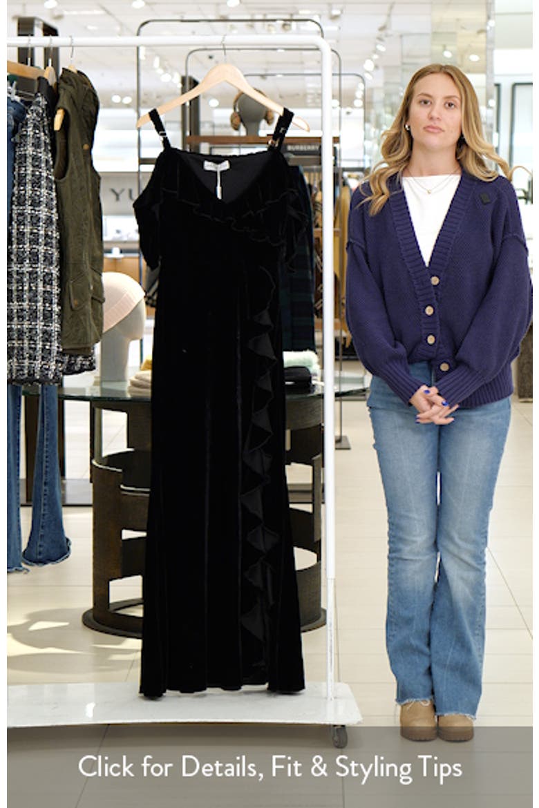 Micah Cold Shoulder Velvet Dress video