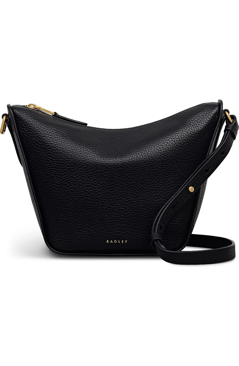 Radley Oak Street Small Ziptop Crossbody Bag, Main, color, Black