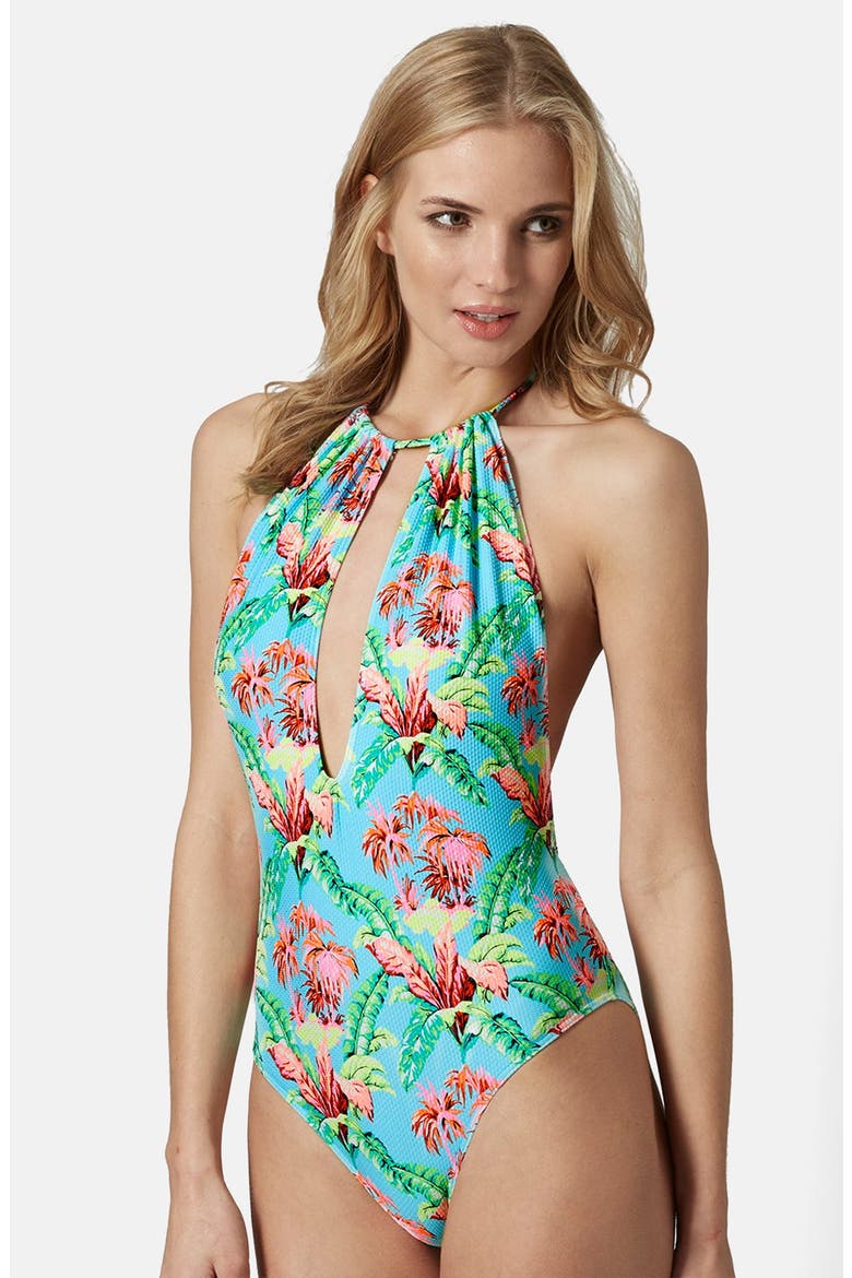 'Miami' Halter Swimsuit, Main, color, BLUE