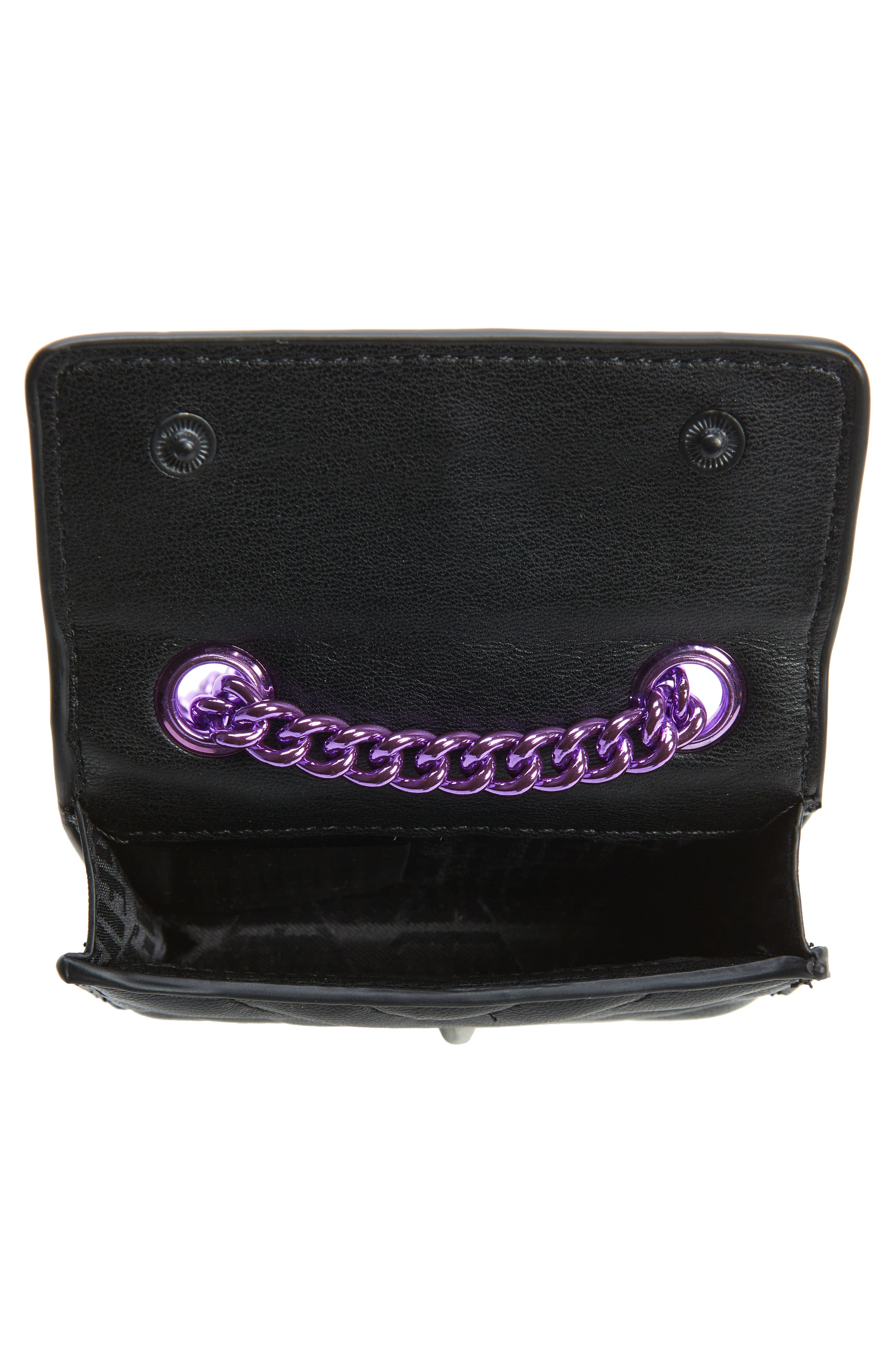 Kurt Geiger London Micro Kensington Glitter Quilted Crossbody Bag, Alternate, color, 