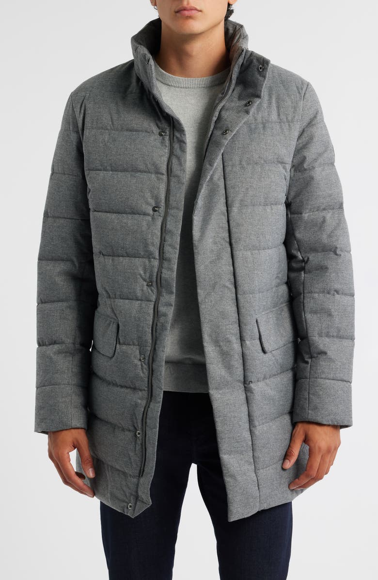 Save The Duck Gordon Puffer Jacket with Stowaway Hood, Main, color, Mid Grey Melange