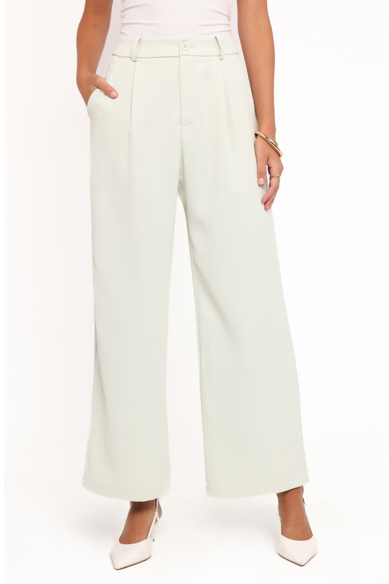 Lia High Waist Wide Leg Pants, Main, color, SAGE GREEN