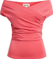 Open Edit Crossover Off the Shoulder Top