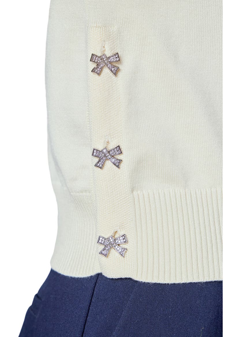 Side Bow Sweater, Alternate, color, CREAM