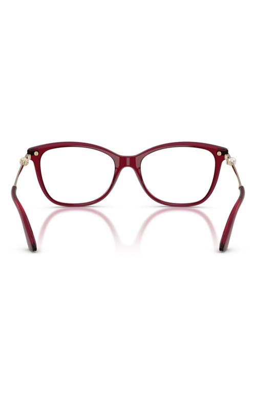 Jimmy Choo 54mm Pillow Optical Glasses In Red