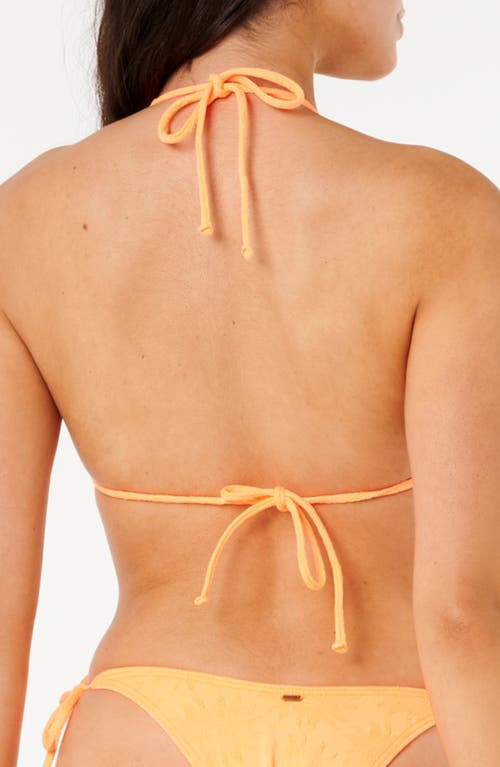 Rip Curl Dusk Jacquard Bikini Top In Yellow