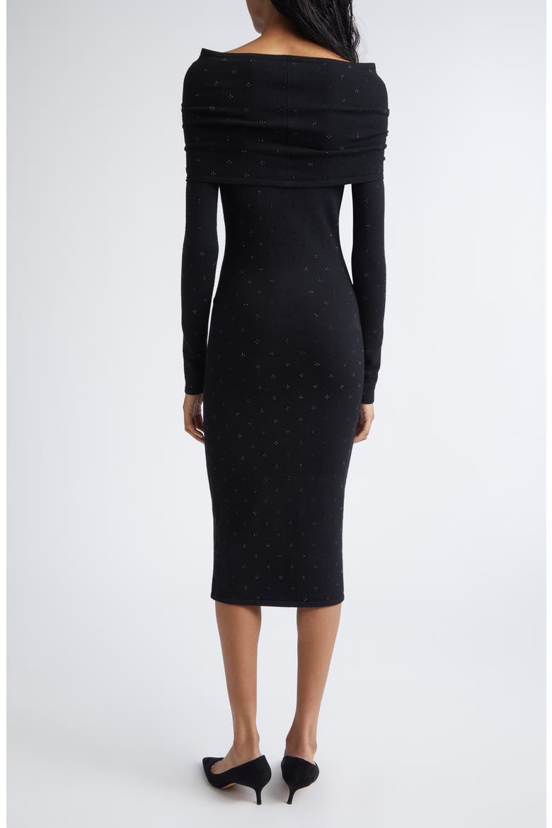 Madatti Crystal Embellished Two-Piece Sweater Dress, Alternate, color, BLACK