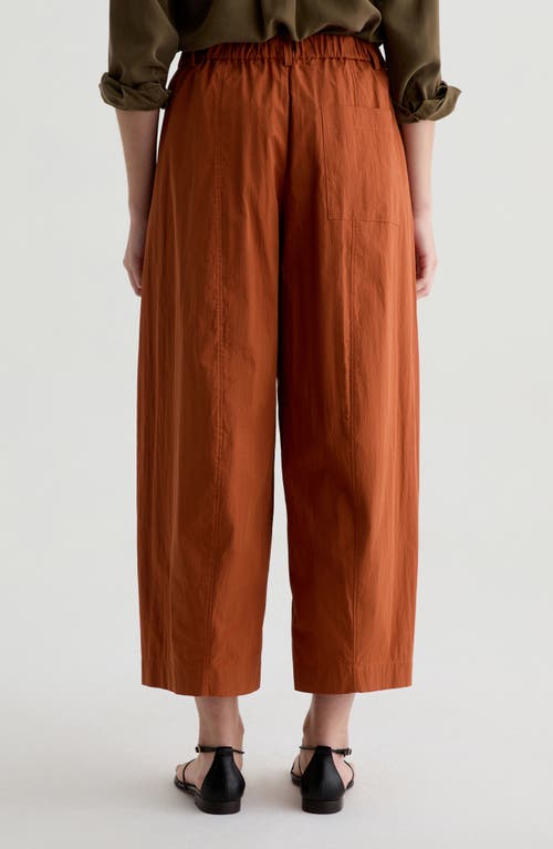 Ag Jasmin Relaxed High Waist Ankle Barrel Leg Pants In Orange