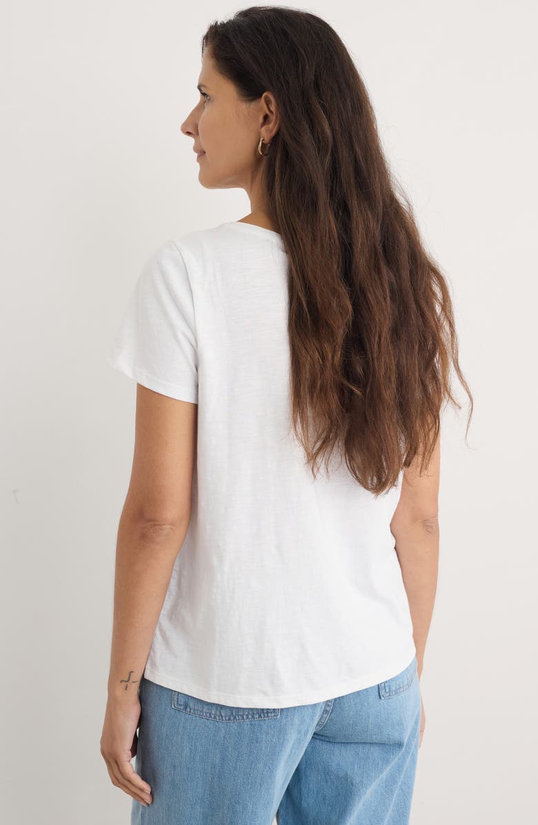 Seasalt Cornwall Appletree Keyhole Organic Cotton T-Shirt, Alternate, color, Salt