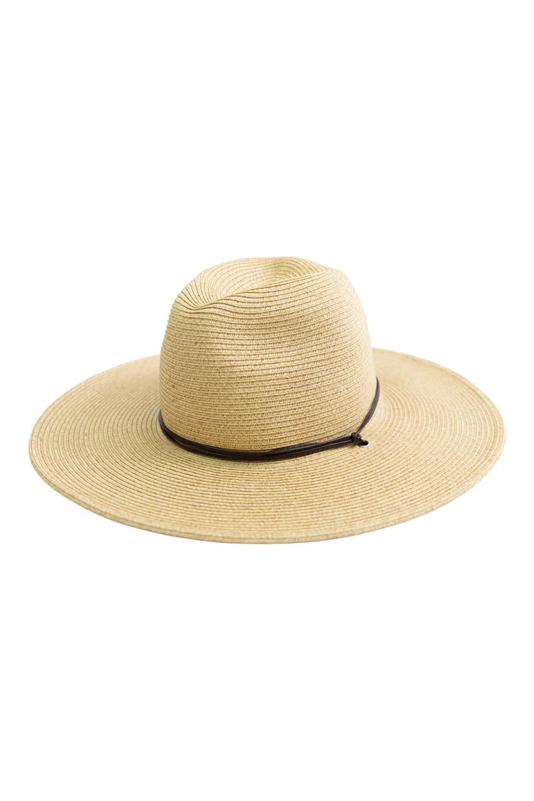 El Campo Wide Brim Woven Straw Hat, Main, color, TOAST
