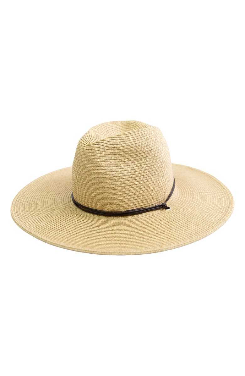 San Diego Hat El Campo Wide Brim Woven Straw Hat, Main, color, Toast