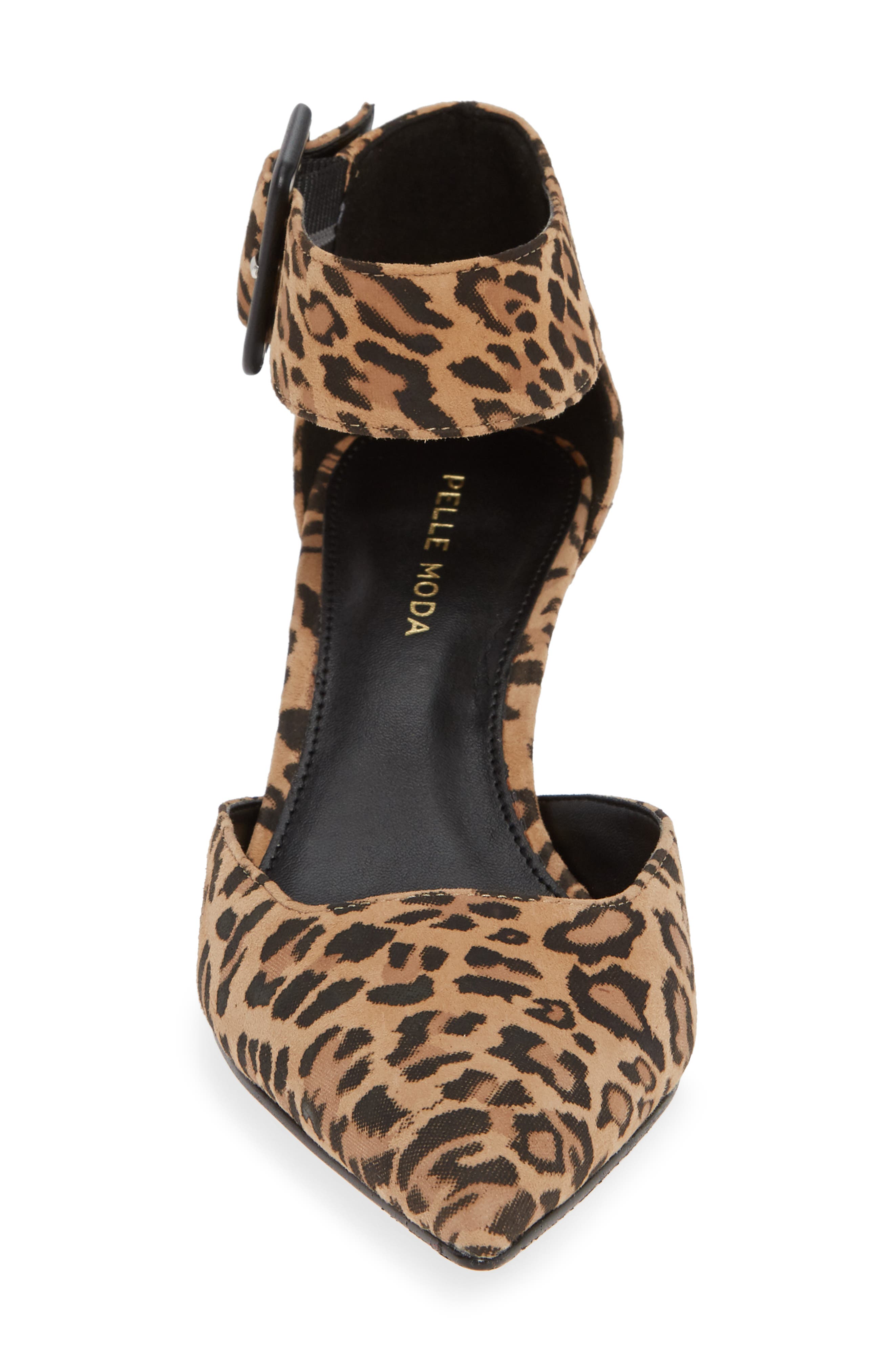 Kenley Ankle Strap Pump, Alternate, color, LEOPARD PRINT SUEDE