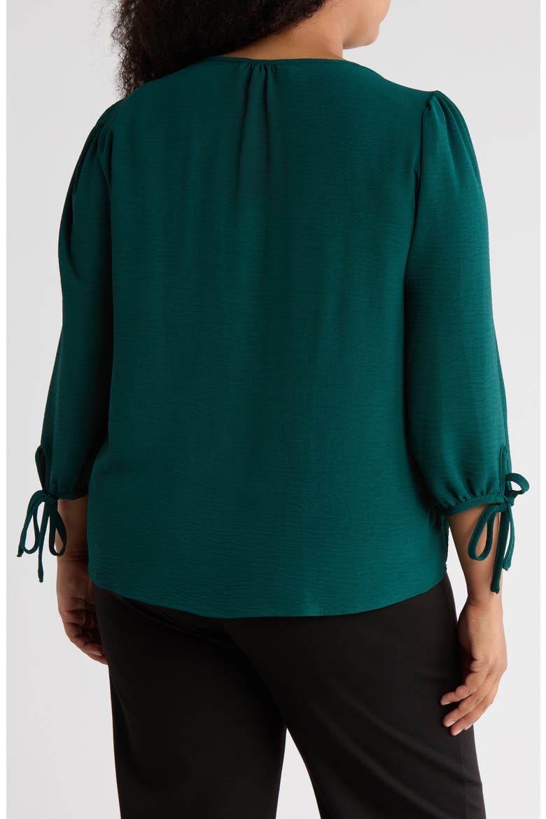 V-Neck Long Sleeve Top, Alternate, color, HUNTER GREEN