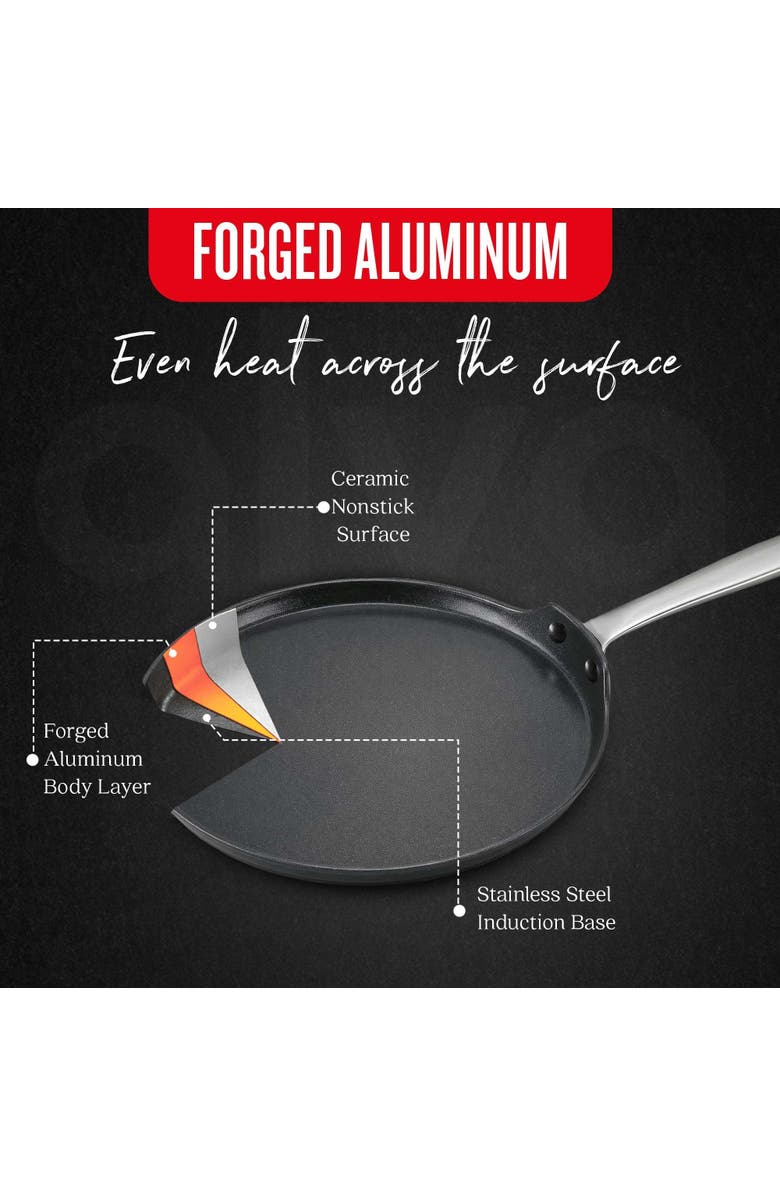 Alva Maestro 10-inch Nonstick Crepe Pan, Alternate, color, Black