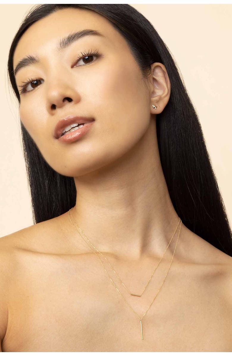 Oradina 14K Yellow Gold Street Star Studs, Alternate, color, Yellow Gold