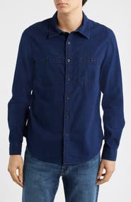 AG Mason Cotton Seersucker Button-Up Shirt