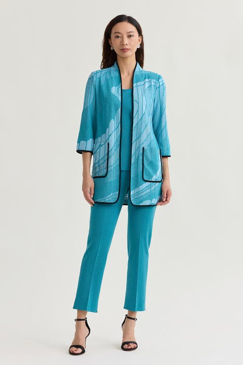 Heritage Geoprint Jacquard Knit Jacket