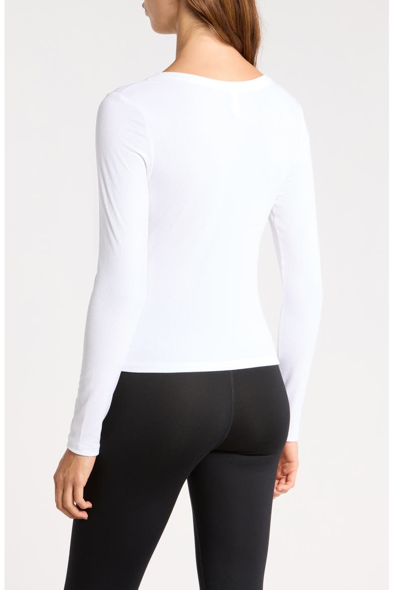 Glow Rib Long Sleeved T-Shirt, Alternate, color, WHITE