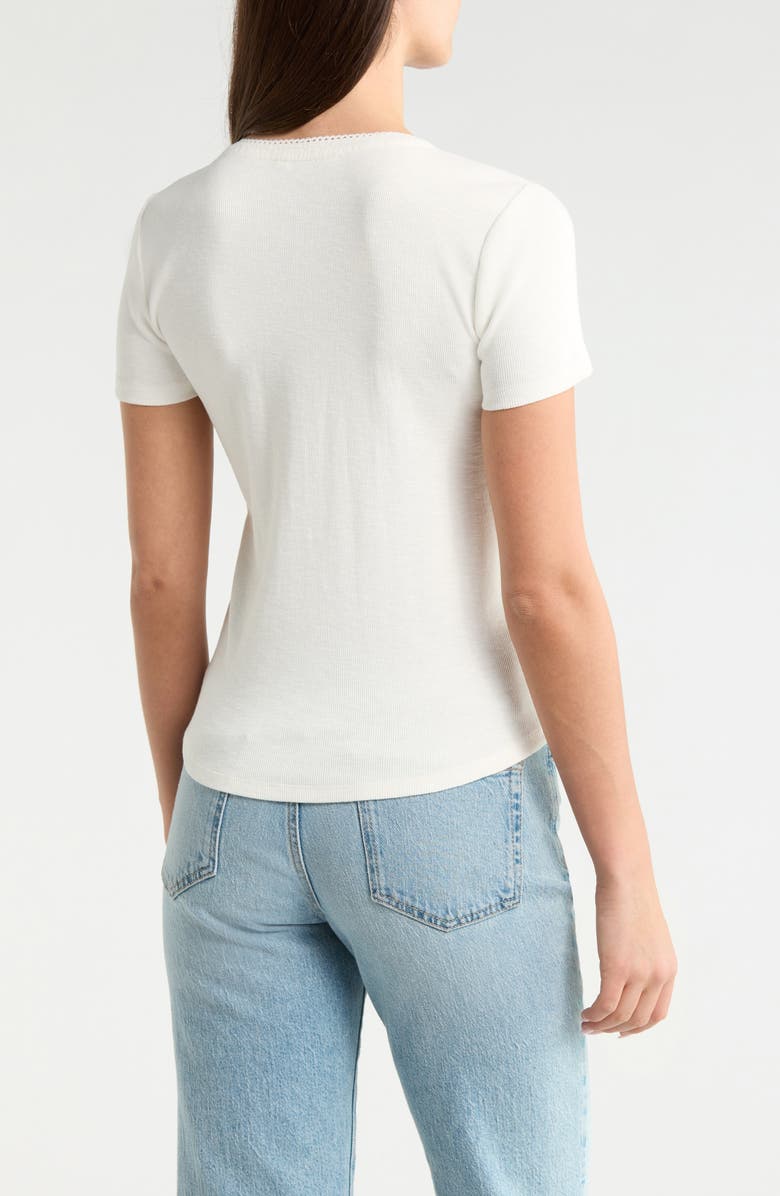 Lucky Brand Cutwork Henley Top, Alternate, color, Whisper White